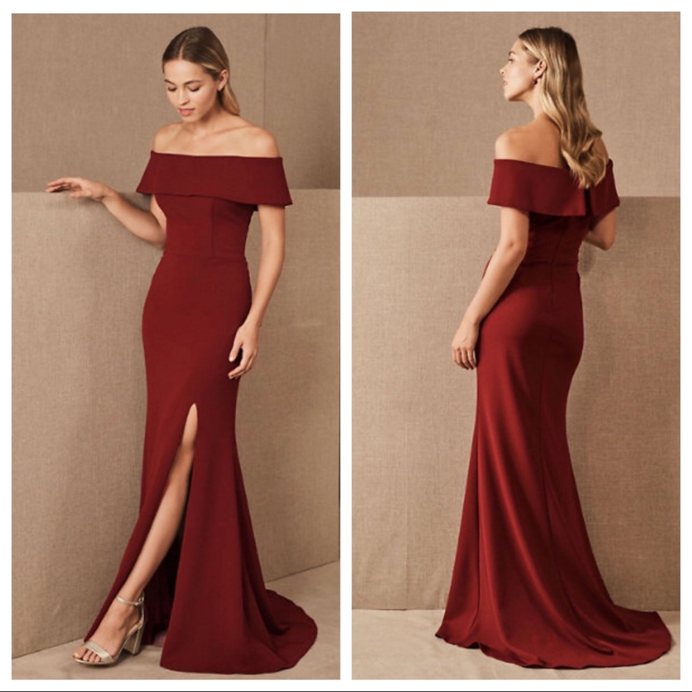NWT BHLDN Delice Off-the-Shoulder Crepe Dress